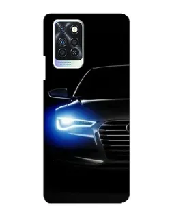 Чехол для Infinix Note 10 Pro с картинкой «Неоновый взгляд Audi»