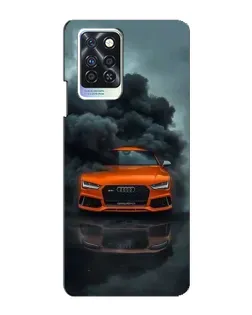 Чехол для Infinix Note 10 Pro с картинкой «Audi в облаках дыма»
