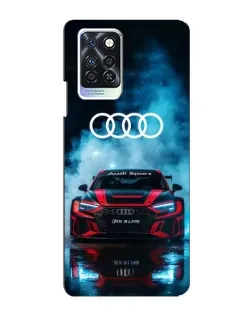Чехол для Infinix Note 10 Pro с картинкой «Audi Sport — неон»