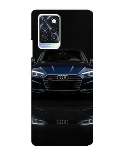 Чехол для Infinix Note 10 Pro с картинкой «Audi — ночное отражение»