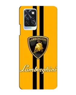 Чохол для Infinix Note 10 Pro з картинкою «Lamborghini Stripe жовтий»
