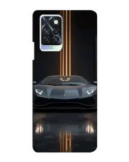 Чохол для Infinix Note 10 Pro з картинкою «Lamborghini золоті лінії»