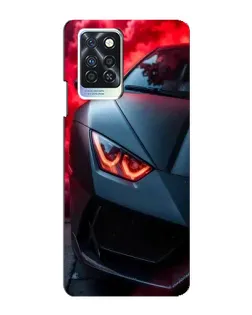 Чохол для Infinix Note 10 Pro з картинкою «Lamborghini червоне сяйво»