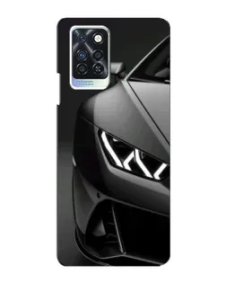 Чехол для Infinix Note 10 Pro с картинкой «Lamborghini фары детализация»