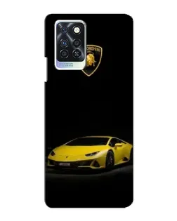 Чехол для Infinix Note 10 Pro с картинкой «Lamborghini желтый акцент»