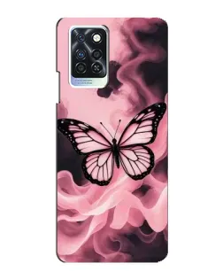 Чохол для Infinix Note 10 Pro з картинкою «Метелик у диму»