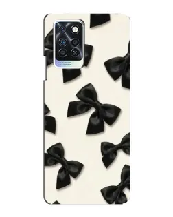 Чохол для Infinix Note 10 Pro з картинкою «Чорні бантики»