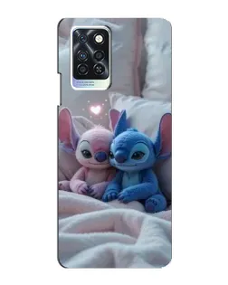 Чехол для Infinix Note 10 Pro с картинкой «Плюшевые Стич Ангел»
