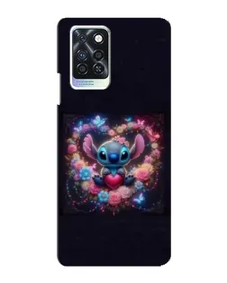 Чехол для Infinix Note 10 Pro с картинкой «Stitch в цветах»