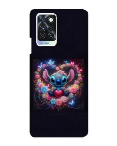Чехол для Infinix Note 10 Pro с картинкой «Stitch в цветах»