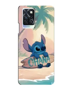 Чехол для Infinix Note 10 Pro с картинкой «Стич на серфе»