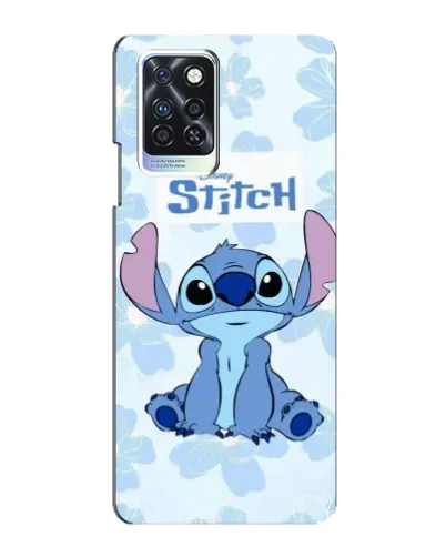 Чехол для Infinix Note 10 Pro с картинкой «Stitch среди цветов»