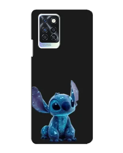 Чехол для Infinix Note 10 Pro с картинкой «Стич на черном»
