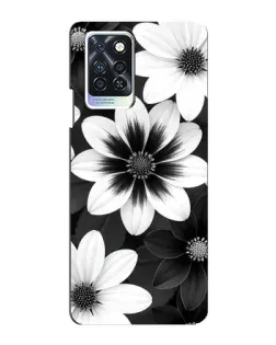 Чохол для Infinix Note 10 Pro з картинкою «Монохромні айстри»