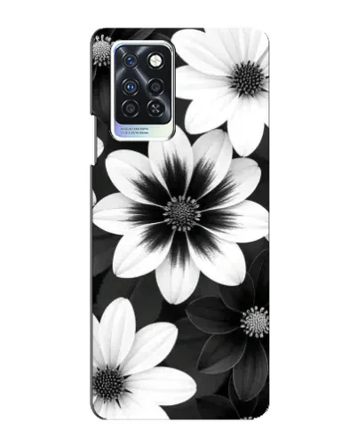 Чохол для Infinix Note 10 Pro з картинкою «Монохромні айстри»
