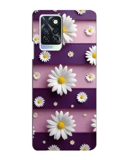 Чохол для Infinix Note 10 Pro з картинкою «Ромашки на фіолетовому»