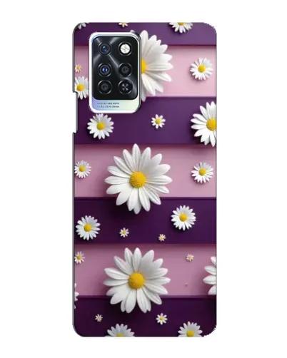 Чохол для Infinix Note 10 Pro з картинкою «Ромашки на фіолетовому»