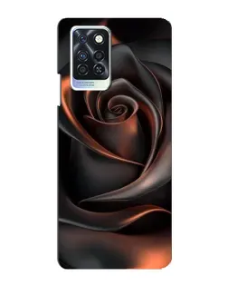Чохол для Infinix Note 10 Pro з картинкою «Шовкова чорна троянда»