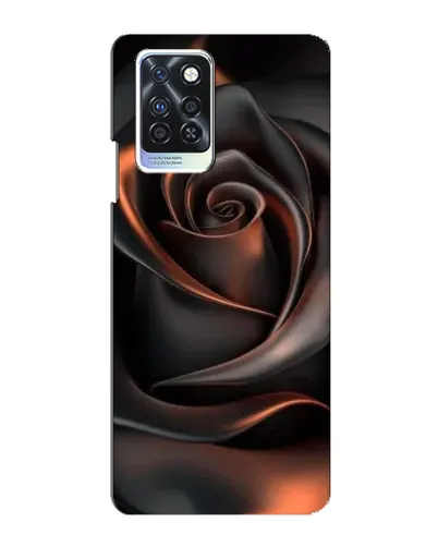 Чохол для Infinix Note 10 Pro з картинкою «Шовкова чорна троянда»