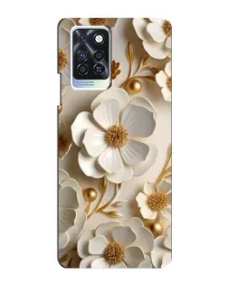 Чохол для Infinix Note 10 Pro з картинкою «Білі паперові квіти»