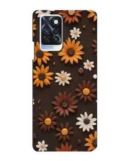 Чохол для Infinix Note 10 Pro з картинкою «Візерунок з маленьких соняшників»