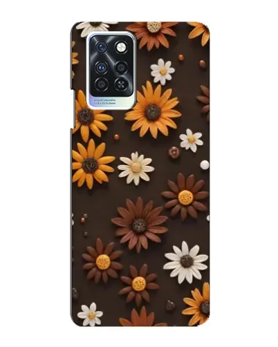 Чохол для Infinix Note 10 Pro з картинкою «Візерунок з маленьких соняшників»