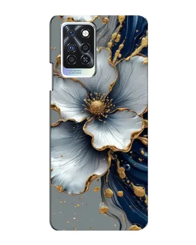 Чехол для Infinix Note 10 Pro с картинкой «Белый цветок и золотой флюид» Чехол для Infinix Note 10 Pro с картинкой «Белый цветок и золотой флюид»