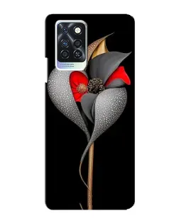 Чохол для Infinix Note 10 Pro з картинкою «Срібна фантазійна квітка»