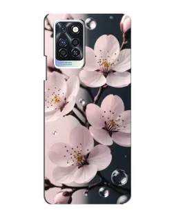 Чохол для Infinix Note 10 Pro з картинкою «Ніжня сакура та краплі»