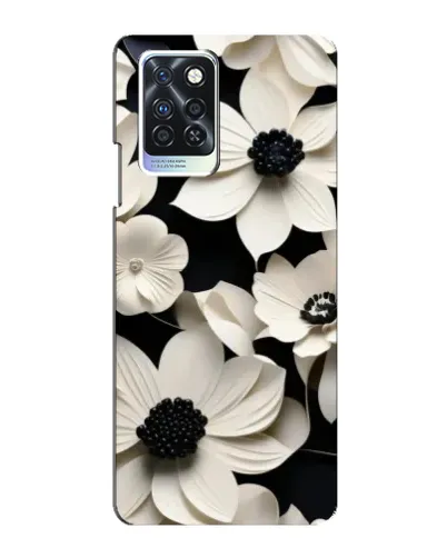Чохол для Infinix Note 10 Pro з картинкою «Об'ємні білі квіти»