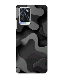 Чохол для Infinix Note 10 Pro з картинкою «Темний абстрактний камуфляж»