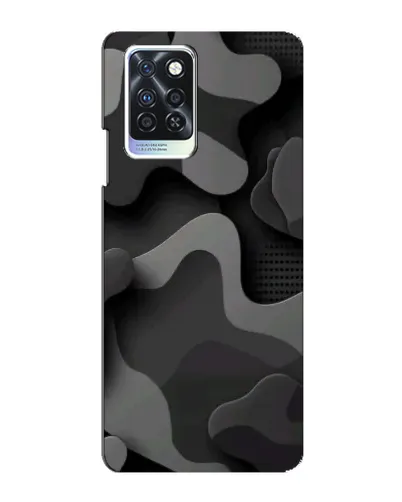 Чехол для Infinix Note 10 Pro с картинкой «Темный абстрактный камуфляж»