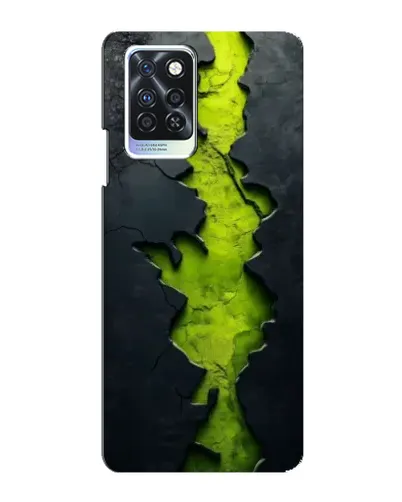 Чехол для Infinix Note 10 Pro с картинкой «Салатовый разлом скалы»