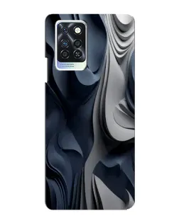 Чохол для Infinix Note 10 Pro з картинкою «Об'ємні сині складки»