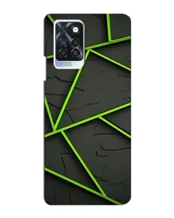 Чехол для Infinix Note 10 Pro с картинкой «Зеленые геометрические линии»