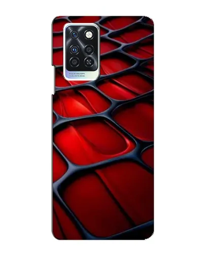 Чехол для Infinix Note 10 Pro с картинкой «Красная глянцевая сетка»