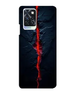 Чехол для Infinix Note 10 Pro с картинкой «Kрасная лавовая трещина»
