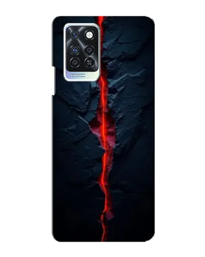 Чехол для Infinix Note 10 Pro с картинкой «Kрасная лавовая трещина»