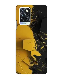 Чехол для Infinix Note 10 Pro с картинкой «Золотые осколки геометрии»