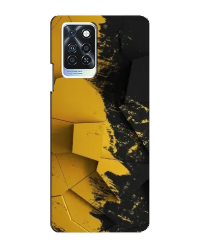 Чехол для Infinix Note 10 Pro с картинкой «Золотые осколки геометрии»