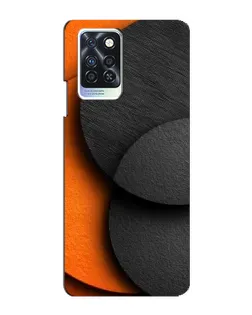 Чехол для Infinix Note 10 Pro с картинкой «Геометрия оранжевых кругов»