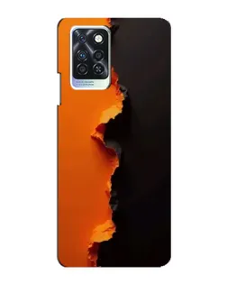 Чехол для Infinix Note 10 Pro с картинкой «Оранжевый разлом»