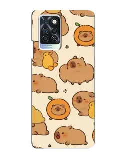 Чохол для Infinix Note 10 Pro з картинкою «Капібари з апельсинами»