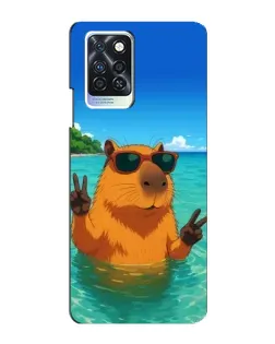 Чохол для Infinix Note 10 Pro з картинкою «Морська капібара»