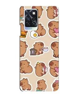 Чохол для Infinix Note 10 Pro з картинкою «Капібари паттерн»