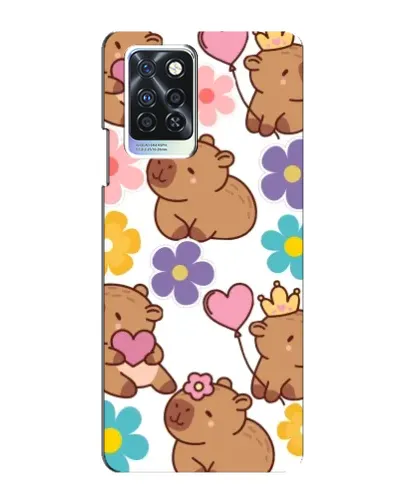 Чохол для Infinix Note 10 Pro з картинкою «Квітковий паттерн капібар» Чохол для Infinix Note 10 Pro з картинкою «Квітковий паттерн капібар»