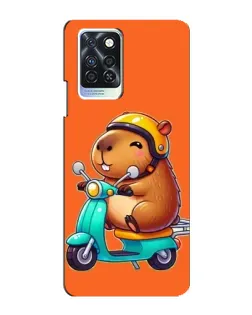 Чохол для Infinix Note 10 Pro з картинкою «Капібара на скутері»