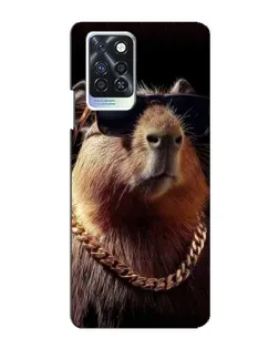 Чохол для Infinix Note 10 Pro з картинкою «Капібара золотий ланцюг»