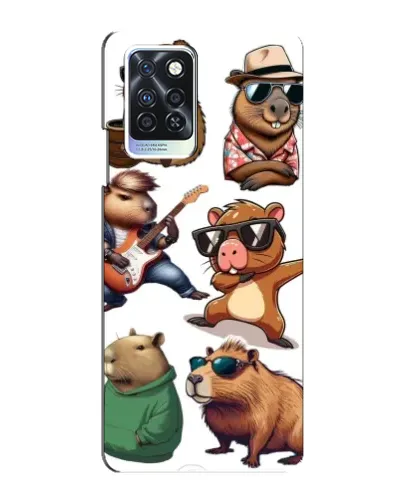 Чохол для Infinix Note 10 Pro з картинкою «Круті капібари музиканти» Чохол для Infinix Note 10 Pro з картинкою «Круті капібари музиканти»
