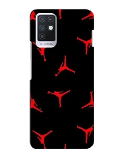 Чехол для Infinix Note 10 с картинкой «Jordan Red Pattern»